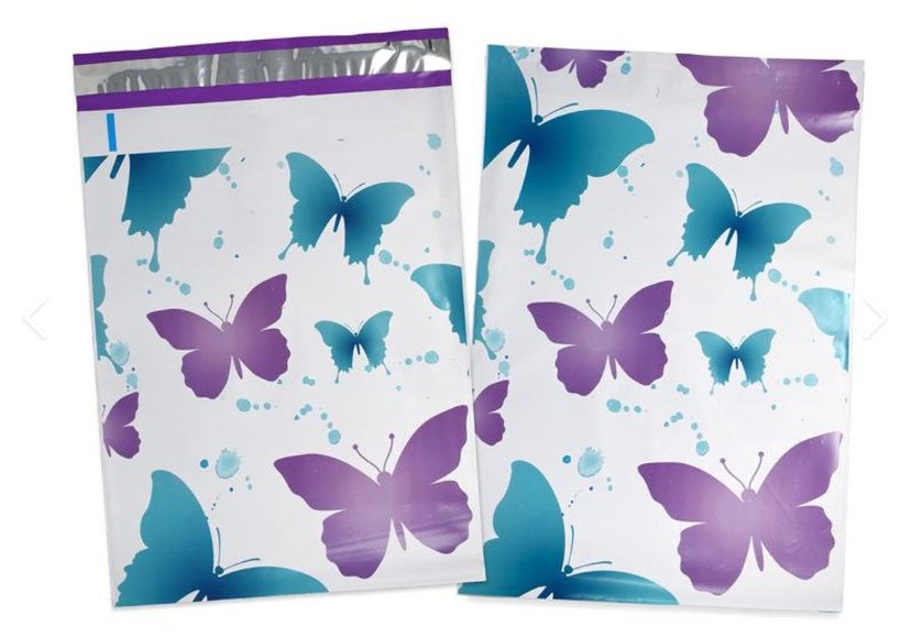 Butterfly Poly Mailers Size 14x17 Spring Poly Mailers