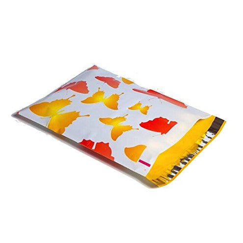 Butterfly Orange & Yellow Poly Mailers Size 10x13 Colorful Shipping Bags