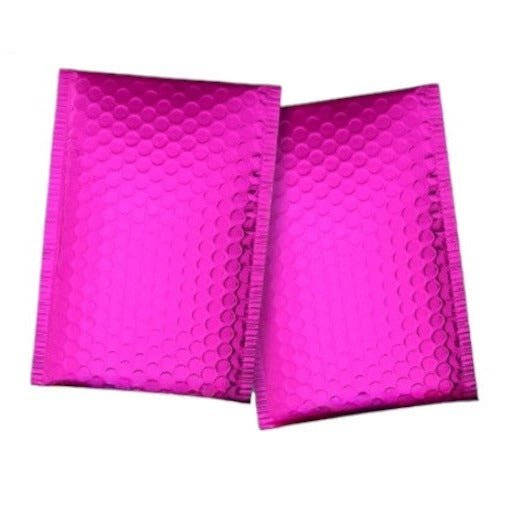 Pink Metallic Bubble Mailers Size 6.5x10 Glossy Padded Envelopes
